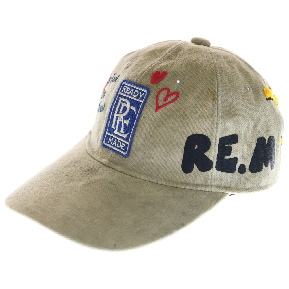 21SS ロゴパッチ ヴィンテージ加工 キャップ グレー RE-CO-WH-00-00-149 Aランク