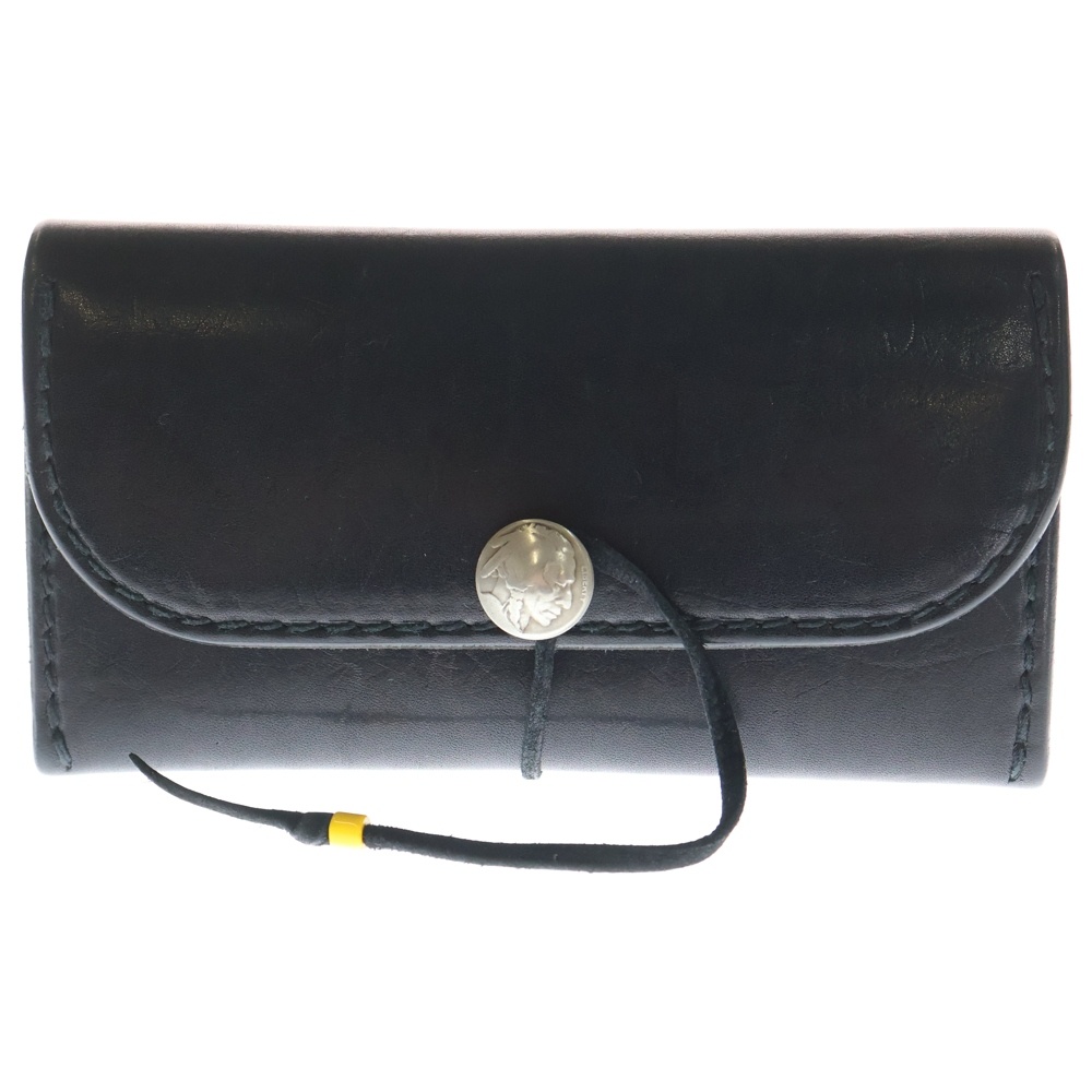 ゴローズ コンチョ付き レザーウォレット 三つ折り長財布 ブラック