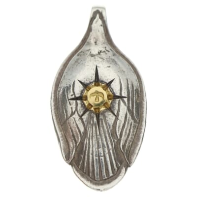 K18付きスプーン ペンダントトップ シルバー/ゴールド Bランク