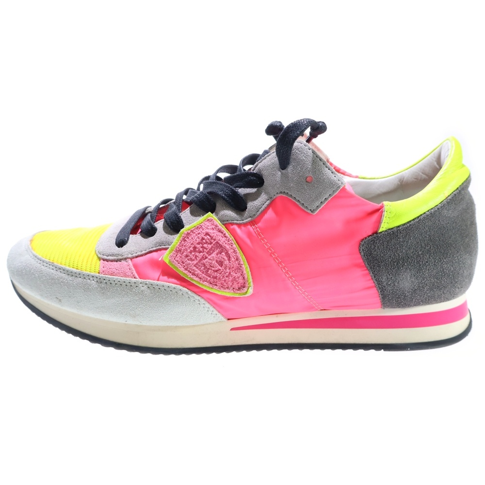 TROPEZ X VINTAGE トロぺヴィンテージ ローカットスニーカー ピンク/イエロー Bランク