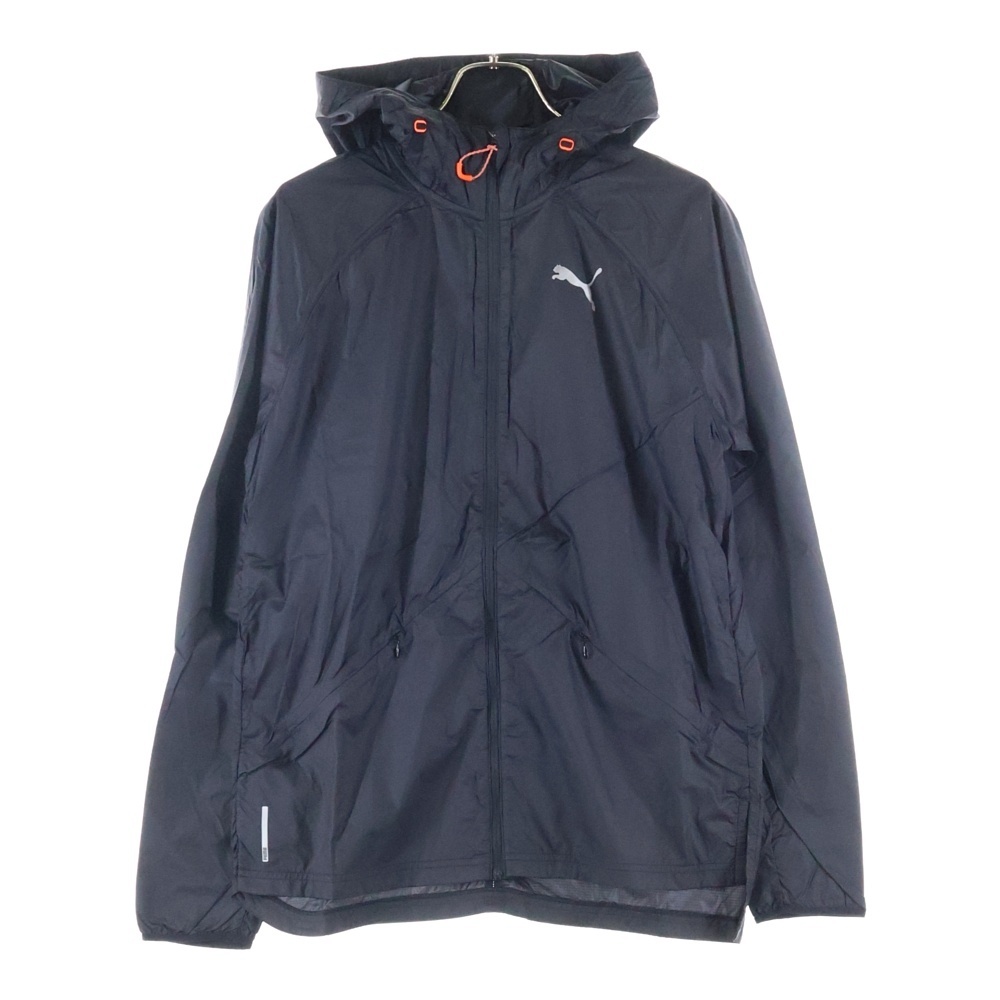 ナイロン ジップアップ フーディ ジャケット ブラック 518855-01 Sランク