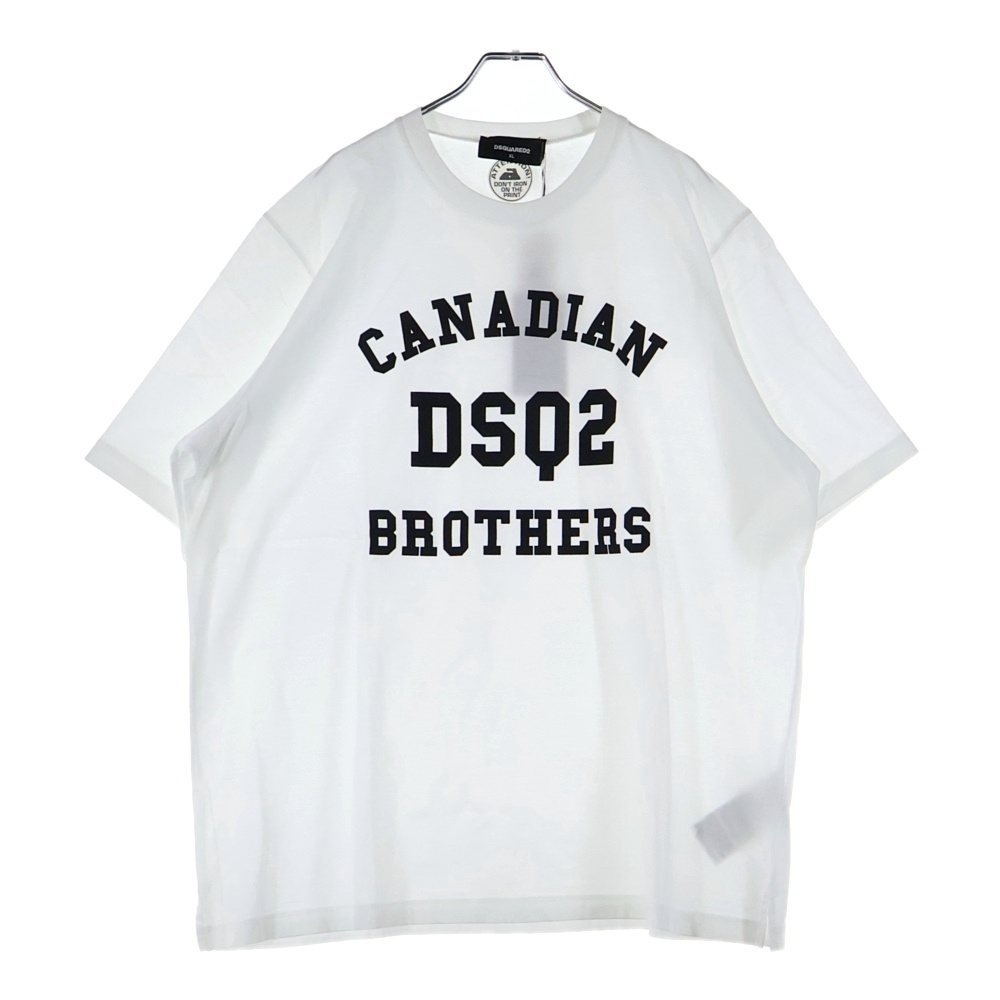 22AW カレッジロゴ クルーネック半袖カットソー Tシャツ S74GD1037 ホワイト Sランク