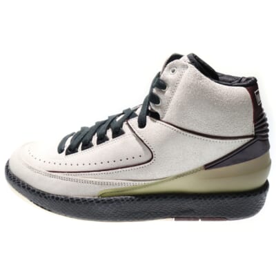 ×A MA MANIERE AIR JORDAN 2 RETRO SP DO7216-100 ア マ マニエール エアジョーダン 2 レトロ ハイカットスニーカー ホワイト/バーガンディ US8.5/26.5cm Sランク