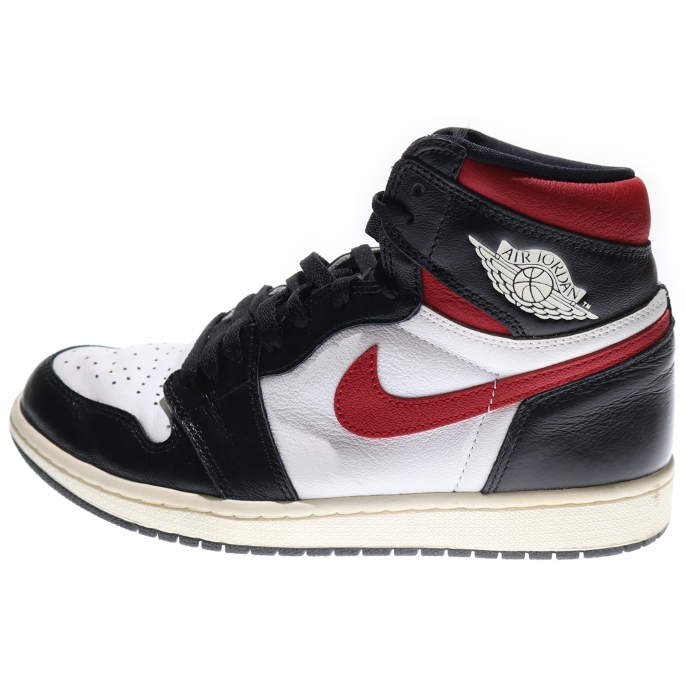 AIR JORDAN 1 RETRO HIGH OG SAIL UNIVERSITY RED 555088-061 エアジョーダン1 ハイカットスニーカーUS9/27.0cm Bランク
