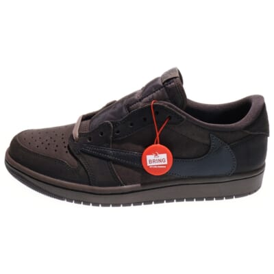 ×TRAVIS SCOTT AIR JORDAN 1 LOW OG SP VELVET BROWN AND DARK MOCHA DM7866-202 トラヴィススコット エアジョーダン1 ローカットスニーカー US9/27.0cm Sランク