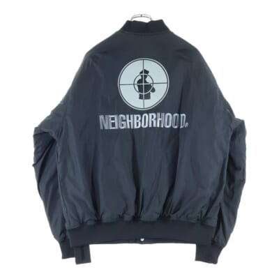 23AW ×PUBLIC ENEMY MAJESTIC BASEBALL JACKET 232FAMSN-JKM01 パブリックエネミー マジェスティック べーズボールジャケット ブラック Sランク