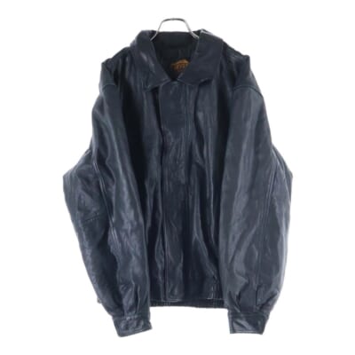 【CANYON Outback】90s〜00s レザー ジップアップジャケット ブラック Bランク