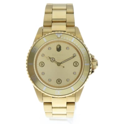 BAPEX ベイペックス 自動巻き 腕時計 ゴールド Aランク