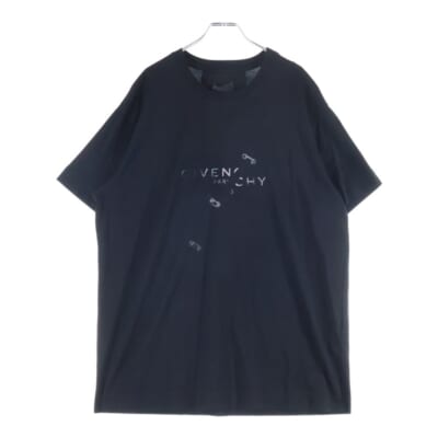 オーバーサイズロゴプリントTシャツ 半袖カットソー BM7133Y6B ブラック Bランク
