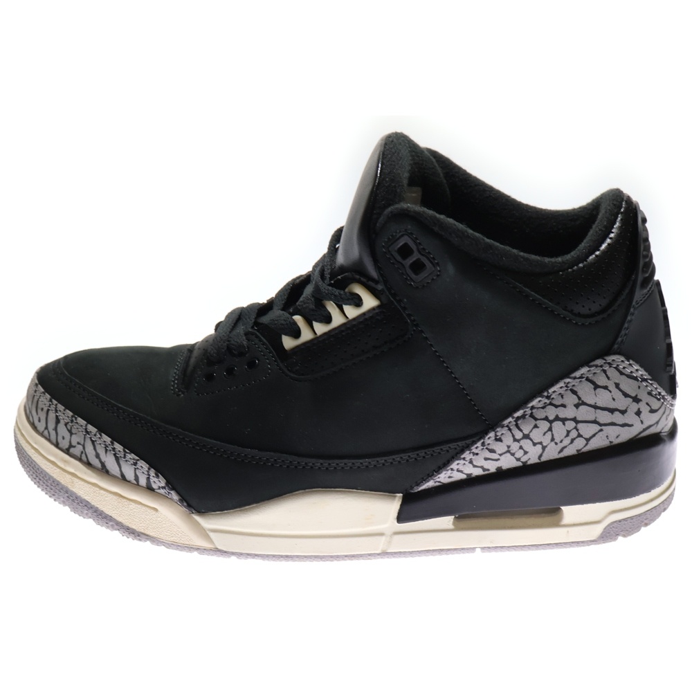 WMNS AIR JORDAN 3 OFF NOIR CK9246-001 ウィメンズ エアジョーダン3 オフノワール ハイカットスニーカー レオパード ブラック US7.5/24.5cm レディース Bランク