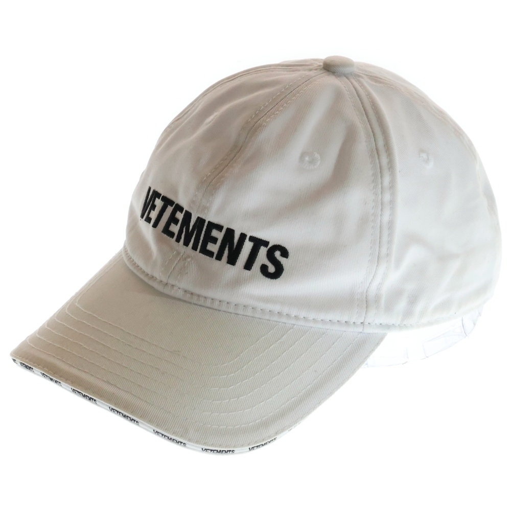 21AW フロントロゴ刺繍キャップ 帽子 UA52CA200W ホワイト Cランク