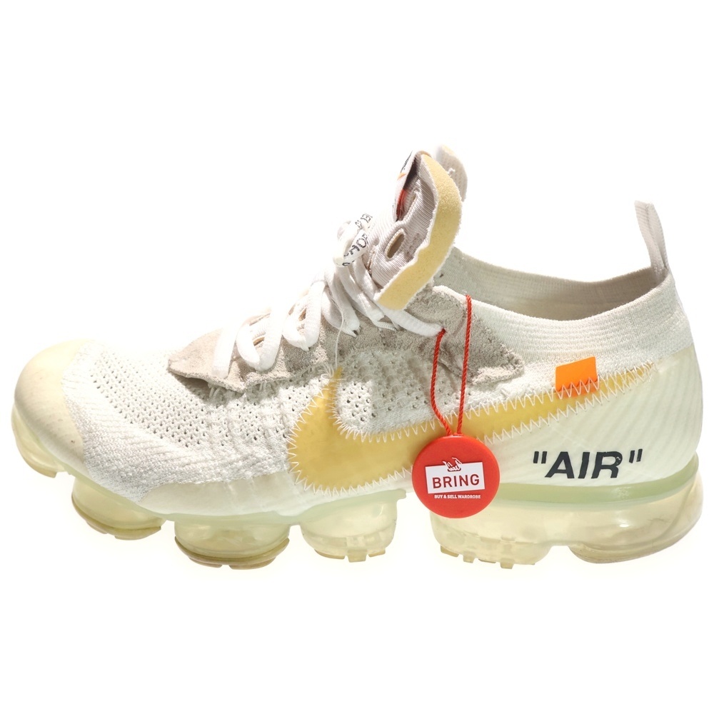 ×OFF-WHITE THE 10 AIR VAPORMAX FK AA3831-100 オフホワイト ザテン エアヴェイパーマックス フライニット ローカットスニーカー ホワイト US8.5/26.5cm Bランク