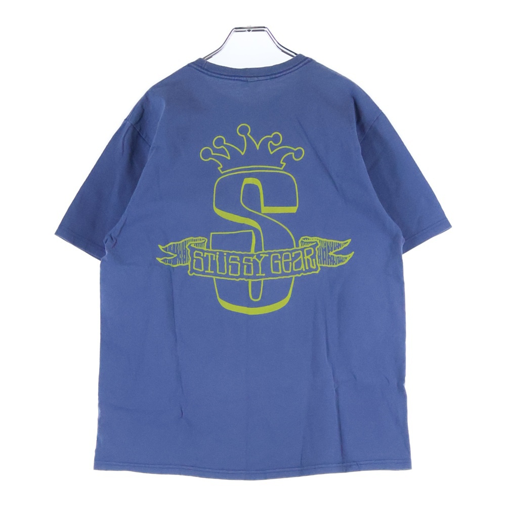 22SS STUSSY GEAR BANNER T-SHIRT Tシャツ 半袖カットソー ブルー Bランク