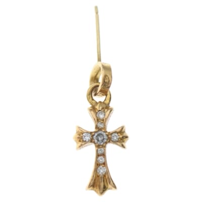 22K BBY F PPRCHN A/DIA 22Kベイビーファット アフターダイヤ ピアス ゴールド Bランク