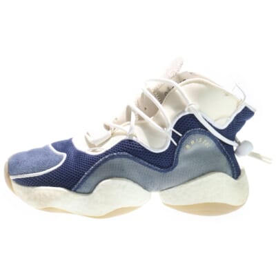 xBRISTOL STUDIO CRAZY BYW I BB7669 ブリストル スタジオ ハイカットスニーカー US8.5/26.5cm ホワイト/ブルー Bランク