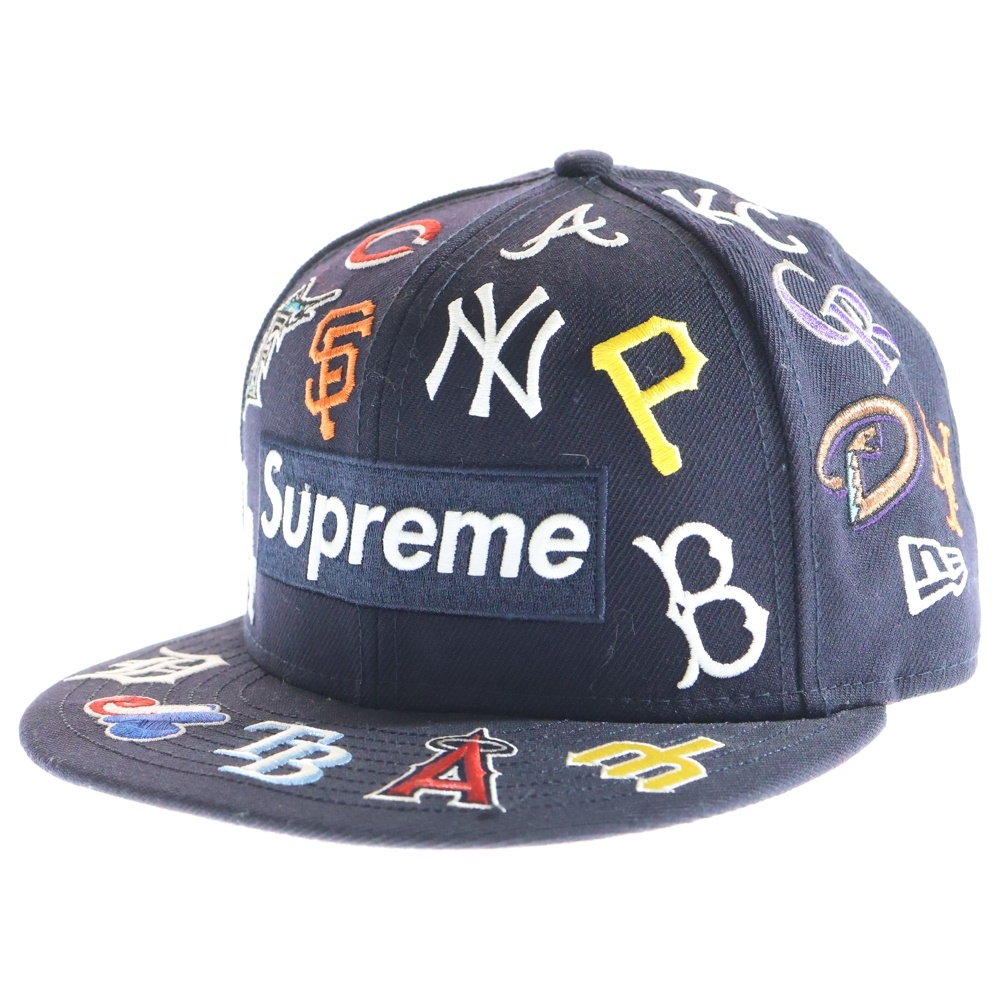 20SS ×NEW ERA MLB ニューエラ エムエルビー ストレートキャップ ネイビー Aランク