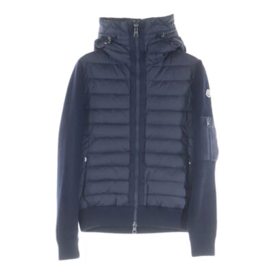 18AW ロゴワッペン ニット切替ダウンジャケット ネイビー D20919402800 94789 Bランク