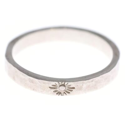 タタキ 太陽刻印 プレーンリング 指輪 シルバー R-77a Bランク