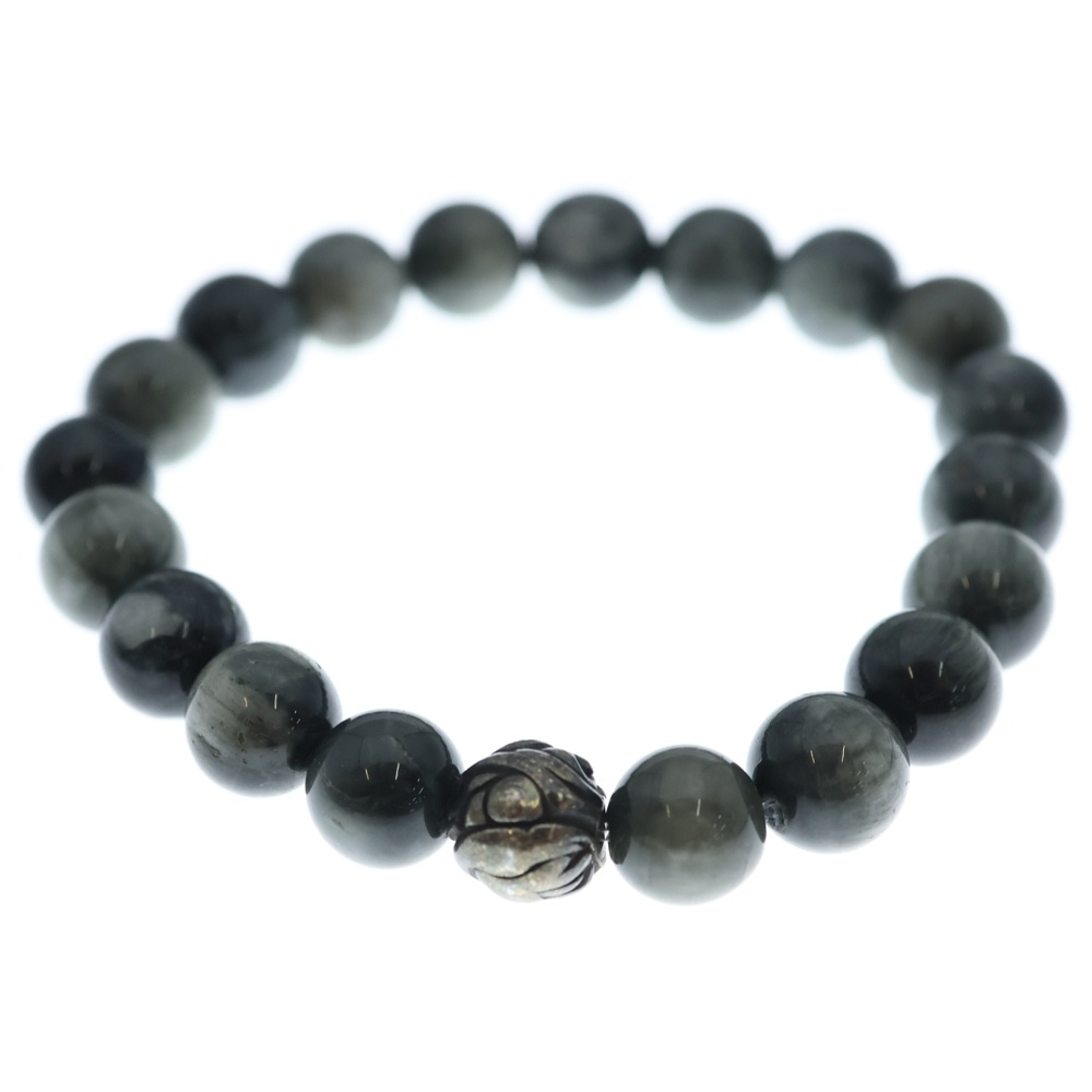 エンボスドネストビード イーグルアイ ストーンブレスレット グレー MFSB-0003-EE-L Bランク