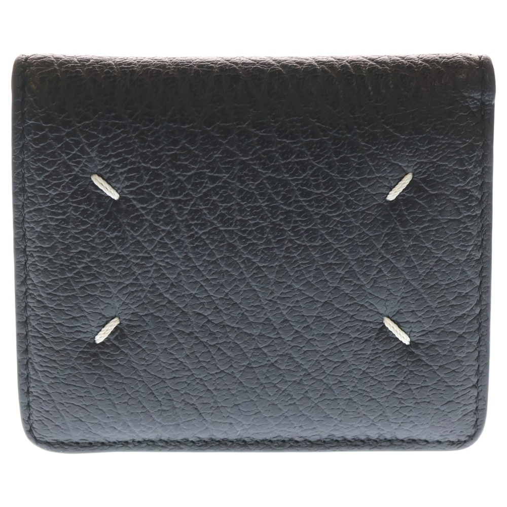 4ステッチ 二つ折り 財布 コンパクトウォレット S56UI0140 ブラック Aランク