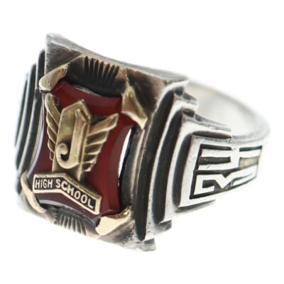 30s 1934 JOSTENS カレッジリング 13号 シルバー Bランク