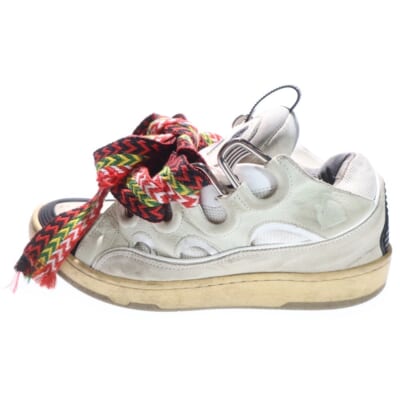 LEATHER CURB SNEAKERS レザーカーブ ローカットスニーカー FM-SKRK11-DRAG-A20 ホワイト Cランク