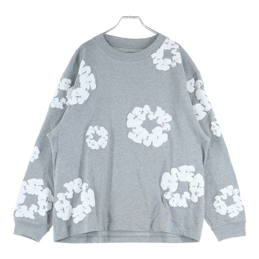 WREATH SWEATSHIRT フラワープリント グレー Bランク