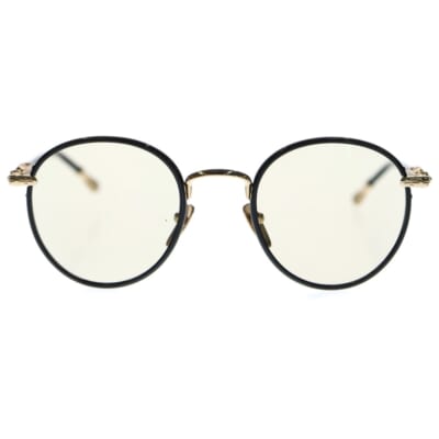 FIRKIN サイドダガーテンプル ウェリントンサングラス アイウェア メガネ ブラック/ゴールド 40531519 Bランク