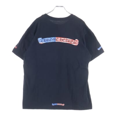 PPO US SCRL Tee 星条旗柄 スクロールバンドプリント 半袖Tシャツ ブラック Bランク