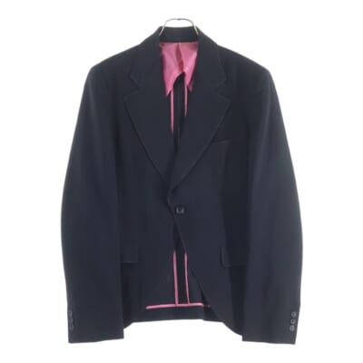 04AW ピンクステッチ 1B テーラードジャケット DN-J037 ブラック Bランク