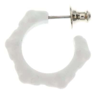 RUBBER HOOP CROSS SML クロスバンドフープ シリコンピアス ホワイト Sランク