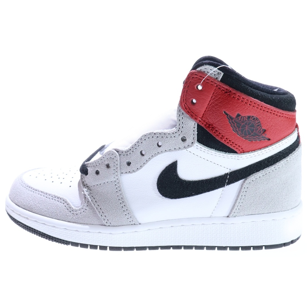 AIR JORDAN 1 RETRO HIGH OG LIGHT SMOKE GREY 555088-126 エアジョーダン1 スモークグレイ ハイカットスニーカー ホワイト/グレー US5Y/23.5cm Sランク