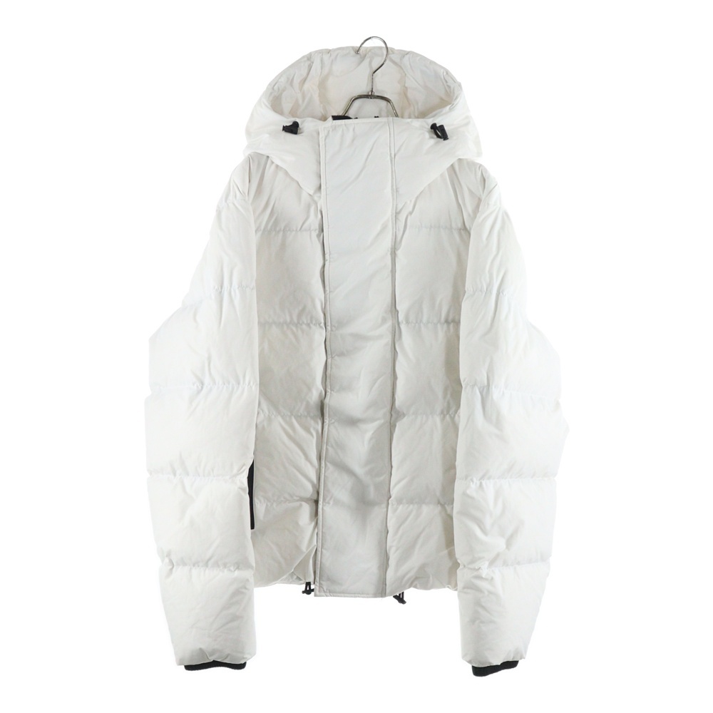 21AW ロゴワッペン フーデット ダウン ジャケット ホワイト S71AN0305 Bランク