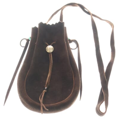 巾着ポーチ L こげ茶 Bランク