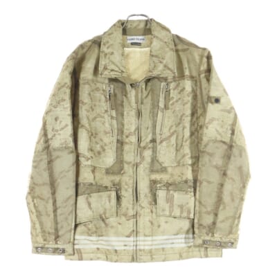 02SS MONOFILAMENT JACKET メッシュカモ ジップアップ ナイロンジャケット ベージュ 36154528 Cランク