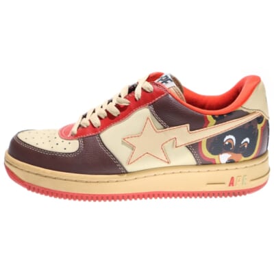 【観賞用】×Kanye West BAPE STA カニエ ウェスト ベイプスター ロー カレッジ ドロップアウト FS-001 ローカットスニーカー シューズ US9.5/27.5cm Bランク