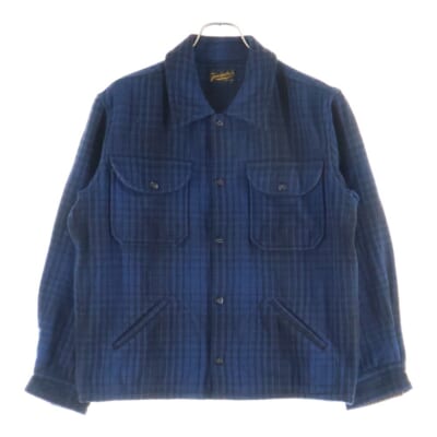 T-BEAR WOOL JK チェック柄 ウールジャケット ブルー Bランク