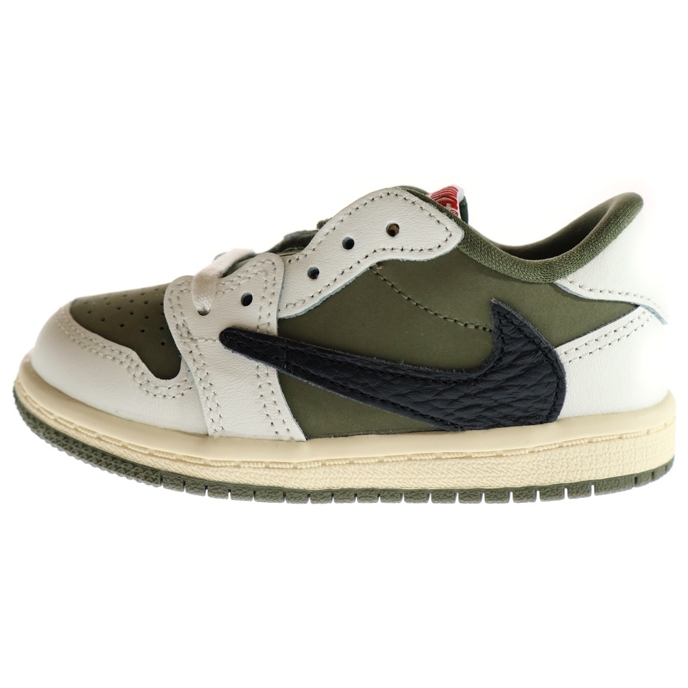 ×TRAVIS SCOTT TD AIR JORDAN 1 LOW OG SP Reverse Olive トラヴィススコット エアジョーダンワン リバースオリーブ ローカットスニーカー DO5441-200 キッズ Sランク