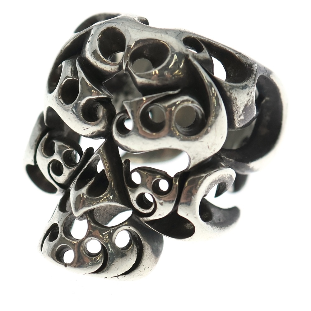 T-SKULL RING ボルネオ スカル シルバー リング Bランク