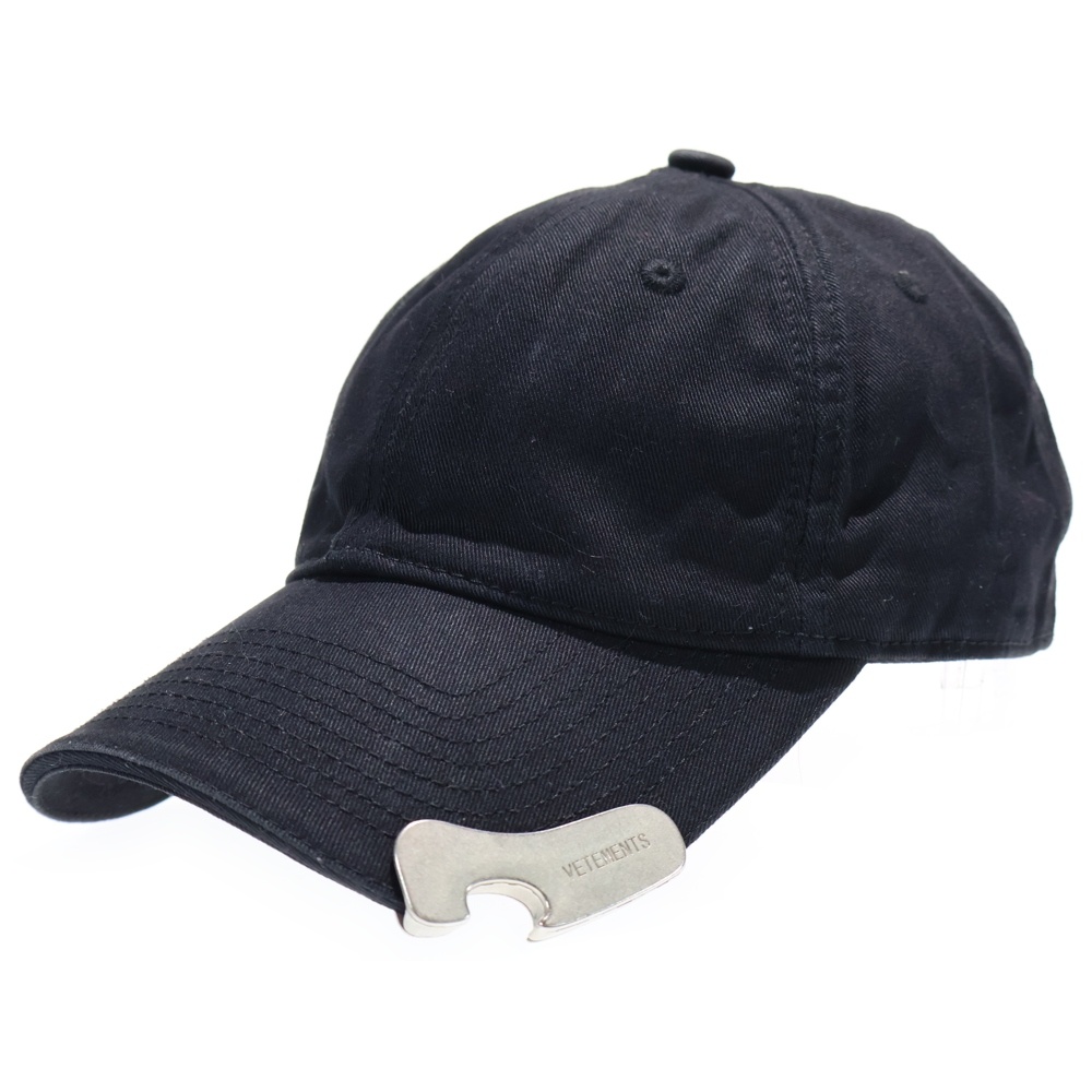 Bottle Opener Cap ボトルオープナー付き ベースボールキャップ ブラック UA65CA140B Aランク