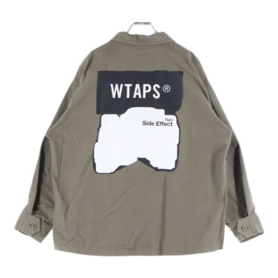 19AW JUNGLE LS/SHIRT.COTTON.CANVAS 192WVDT-SHM03 ジャングル バックプリント 長袖シャツ カーキ Bランク