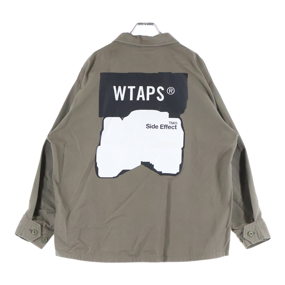 19AW JUNGLE LS/SHIRT.COTTON.CANVAS 192WVDT-SHM03 ジャングル バックプリント 長袖シャツ カーキ Bランク