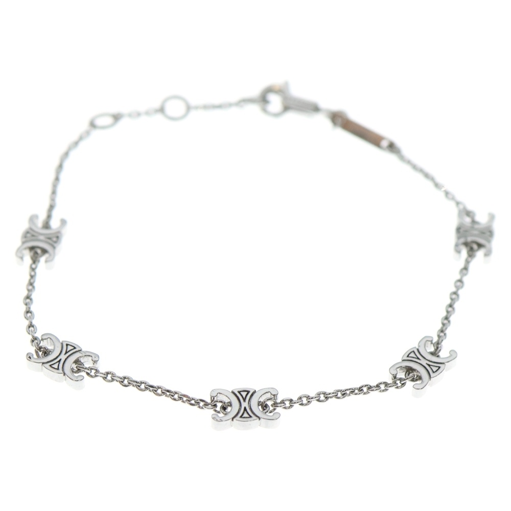 セリーヌ トリオンフ チャーム チェーン ブレスレット シルバー