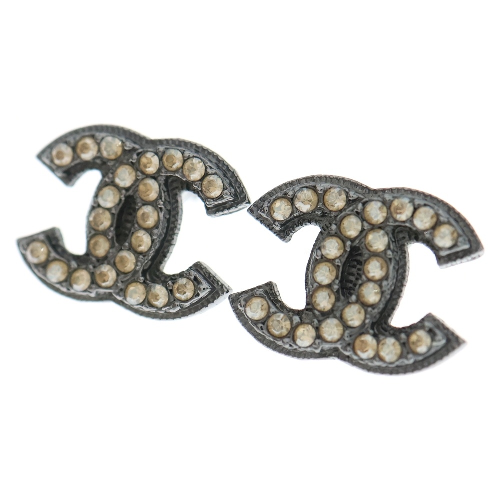 ココマーク ラインストーン ピアス シルバー Bランク