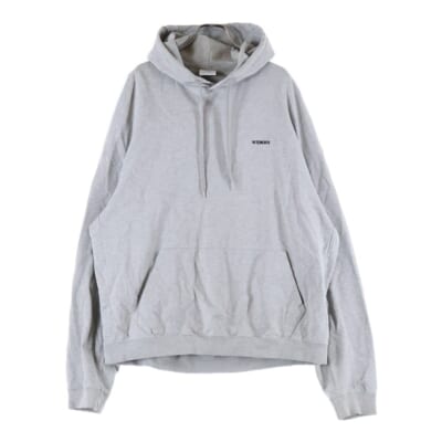 18SS ロゴエンブロイダリー フーディー プルオーバーパーカー グレー MSS18TR51 Bランク