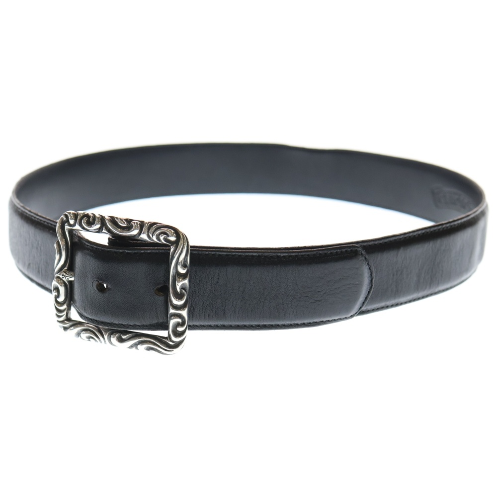 BLT SCRLREC レクタングルスクロール レザーベルト ブラック Bランク