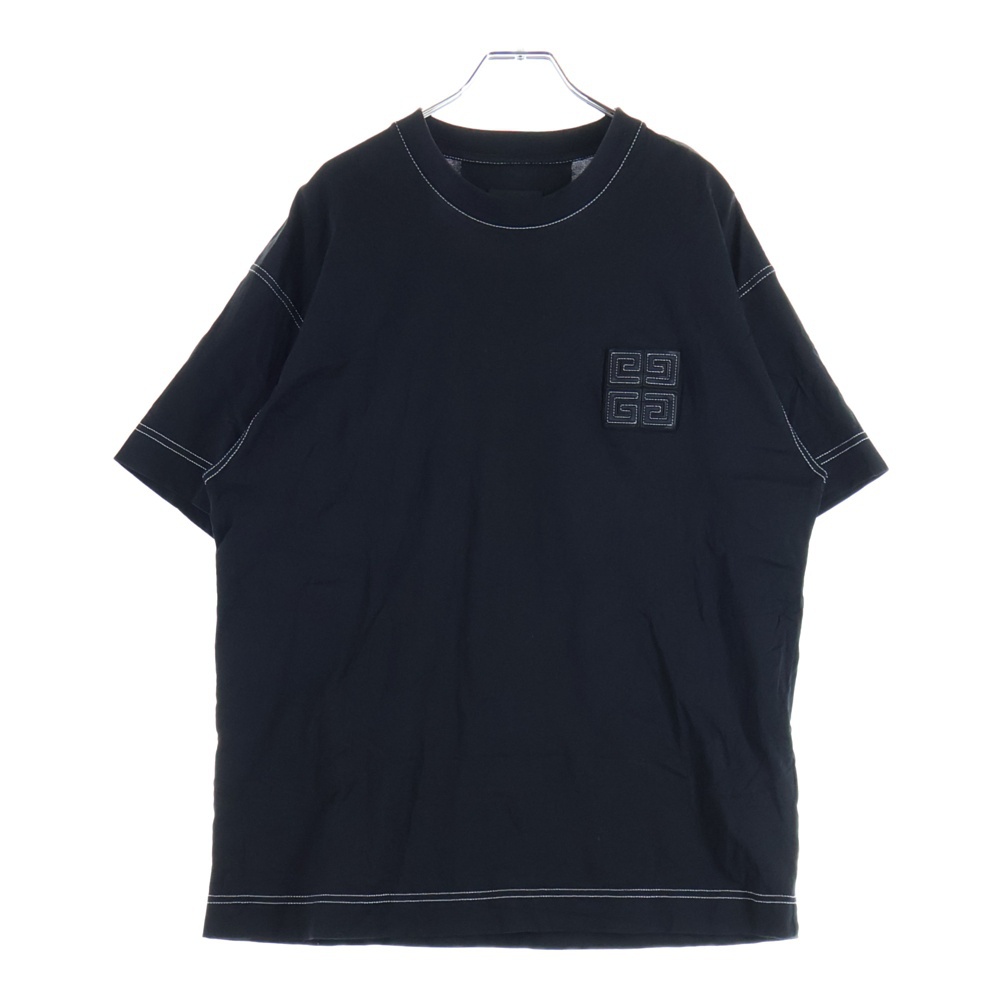 Boxy Short-Sleeve ロゴワッペン クルーネック 半袖Tシャツ カットソー ブラック BM71MG3YPQ Bランク
