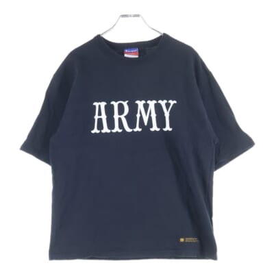 ×MADNESS×CHAMPION マッドネス チャンピオン フロントプリント 半袖Tシャツ カットソー ブラック 161LBMDN-CSM01S Bランク