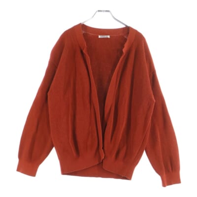SUPER HARD TWIST RIB KNIT CARDIGAN ツイストリブ 長袖カーディガン オレンジ A8SC01TR Bランク