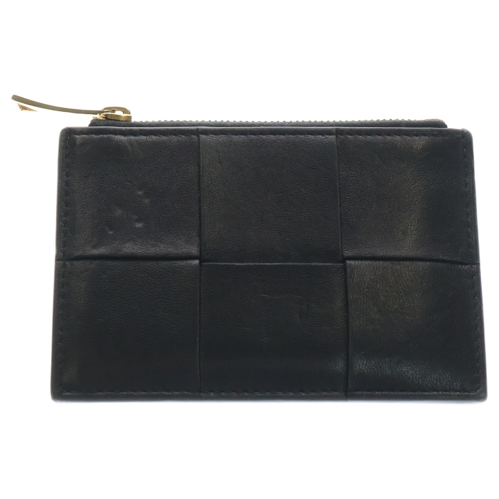 マキシイントレチャート フラグメントケース カードケース 名刺入れ ブラック レザー ゴールド金具 Bランク